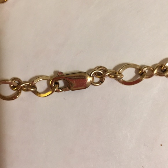 Agate stone, gold tone trim, 16” gold tone chain😍 - Picture 2 of 8